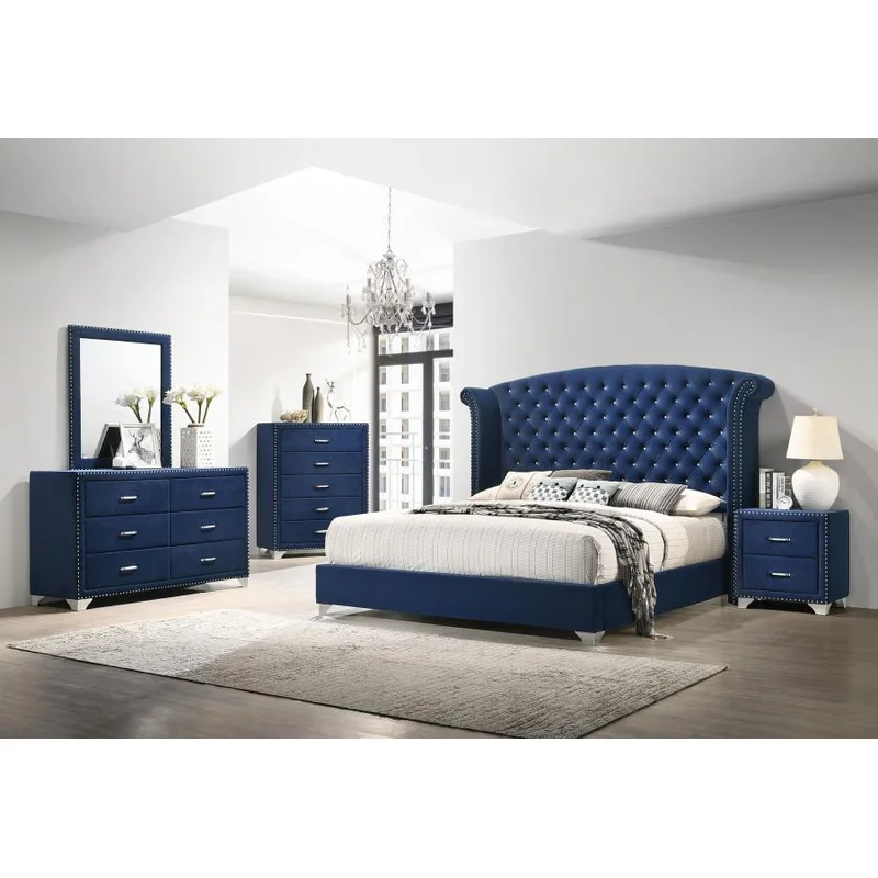 Melody 5-piece Queen Bedroom Set Pacific Blue