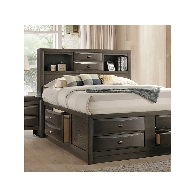 Zosimo Gray Storage Bed