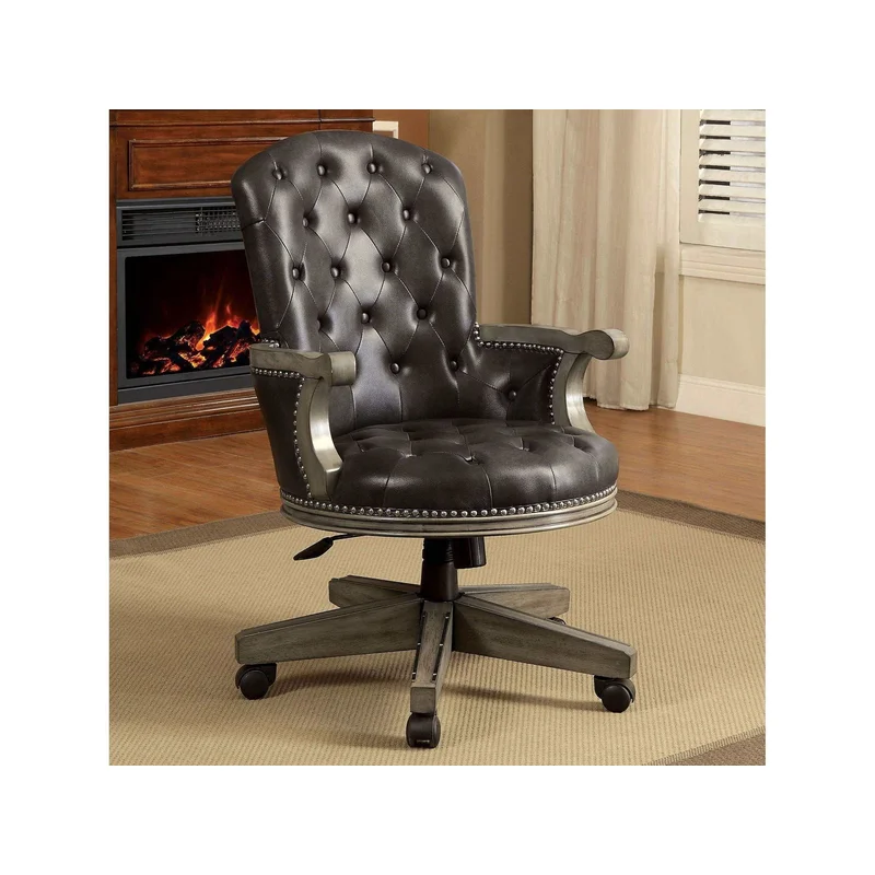 Yelena Gray & Black Arm Chair