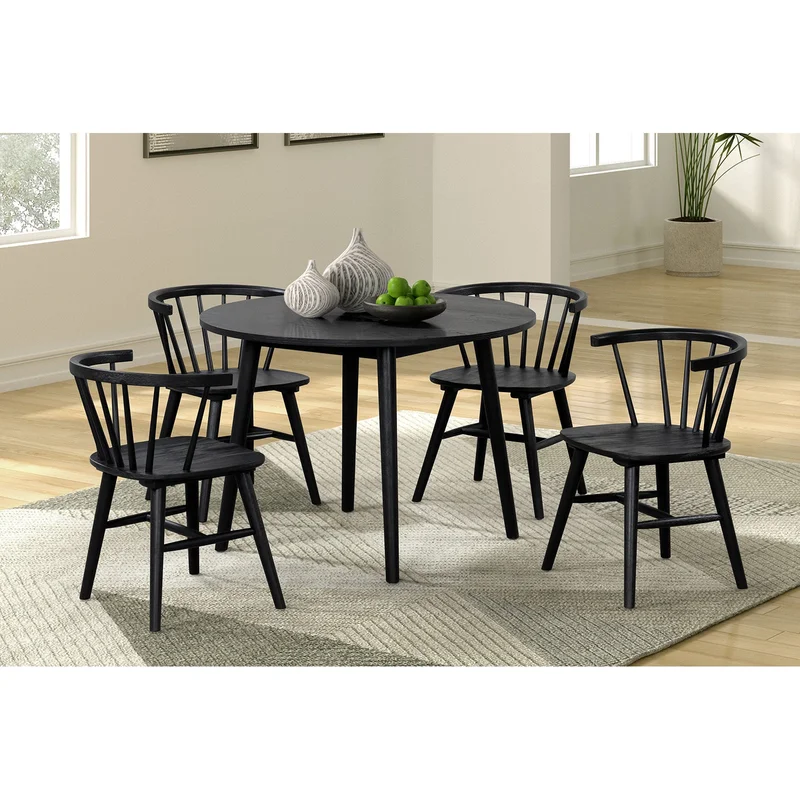 Yate Black 5 Piece Dining Set