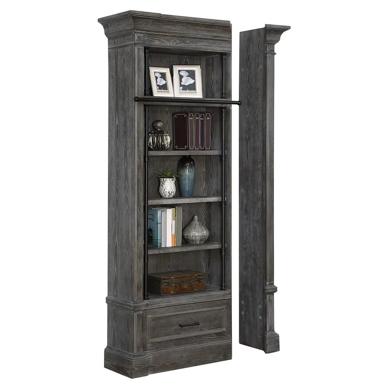 Parker House Gramercy Park 2pc Museum Bookcase in Vintage Burnished Smoke-2