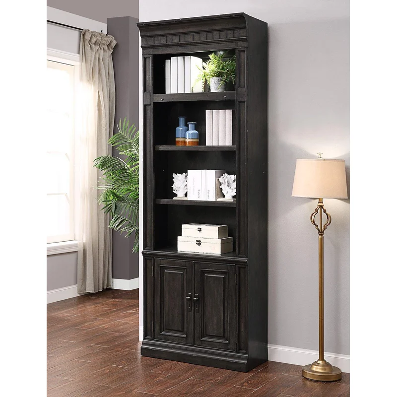 Parker House Washington Heights 32" Open Top Bookcase in Washed Charcoal
