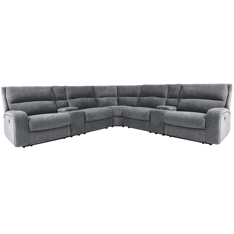Parker Living Polaris 7 Piece Modular Power Reclining Sectional with Power Adjustable Headrests