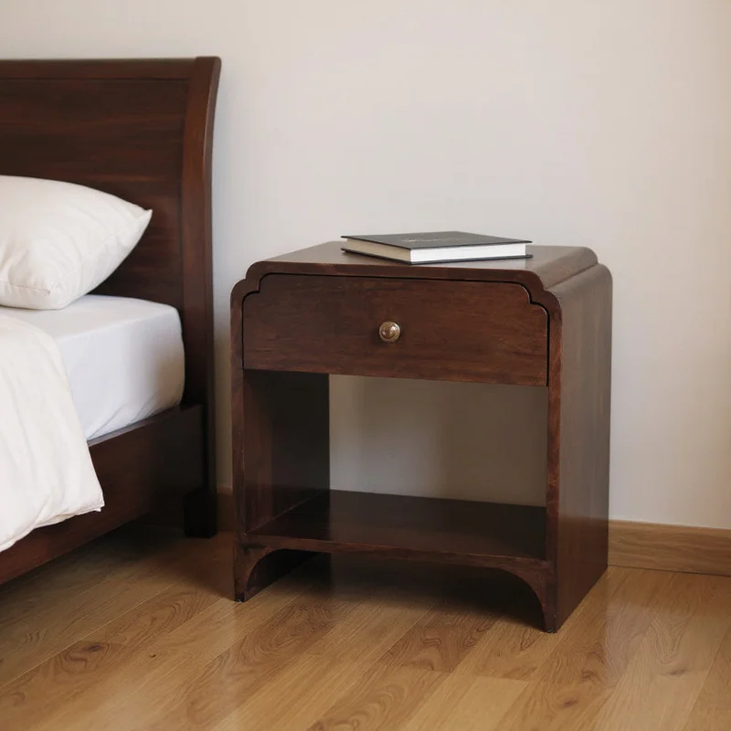 20 Chestnut Solid Wood One Drawer Nightstand