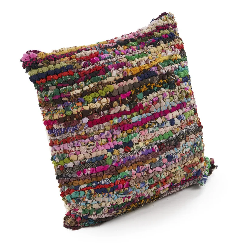 26 Rainbow Abstract Rag Floor Pillow Cover