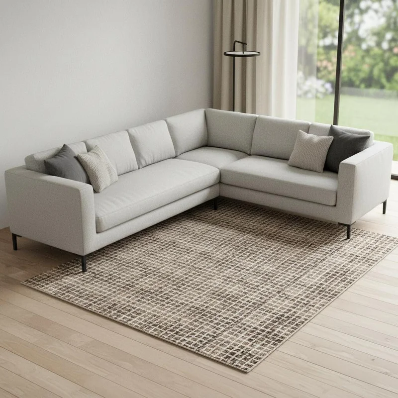10 X 14 Brown And Gray Geometric Area Rug