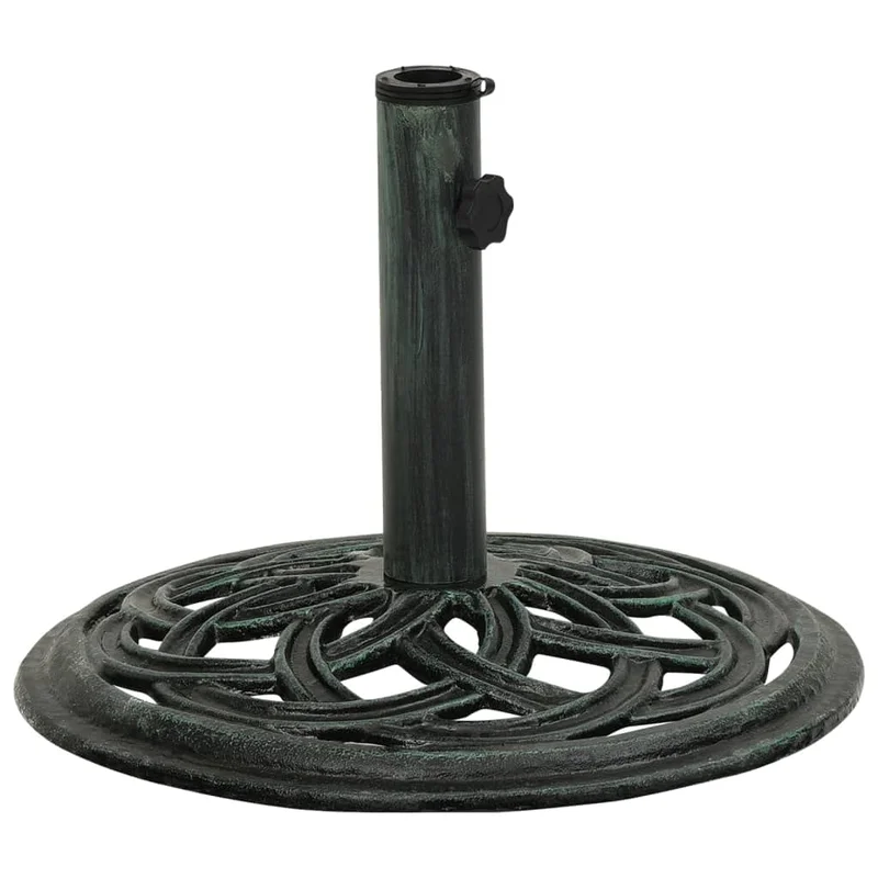 vidaXL 19lb Round Umbrella Base for Outdoor Deck Patio Parasol Base for 1.4/1.5/1.9 Pole Sizes Heavy-Duty Cast Iron Classic