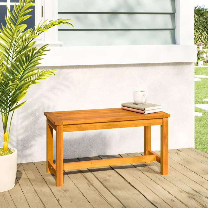 vidaXL Patio Bench 31.5x13.8x17.7 Solid Wood Acacia