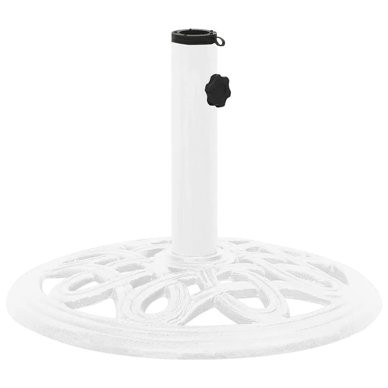 vidaXL Umbrella Base White 15.7x15.7x12.6 Cast Iron