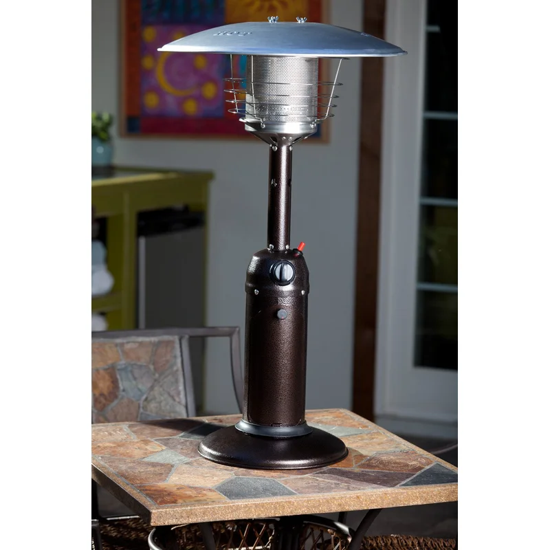 10000 BTU Hammered Bronze Tabletop Propane Gas Patio Heater