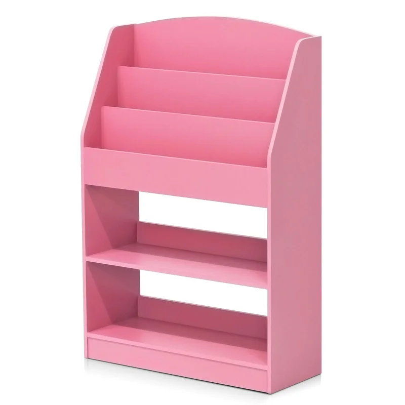 Furinno Lova Magazine/Bookshelf with Storage Pink