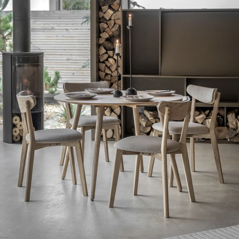 Tellisford Round Dining Table Natural 110x750x110mm