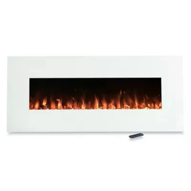 Color-Changing Electric Fireplace Heater in White