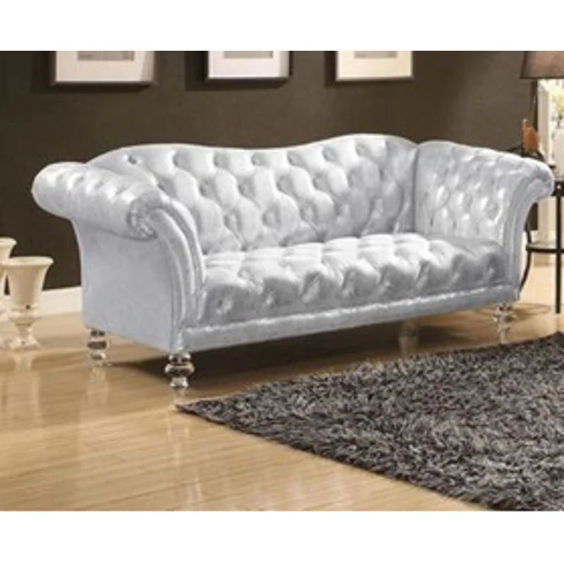 Acme Furniture Dixie Loveseat in Metallic Silver 52781