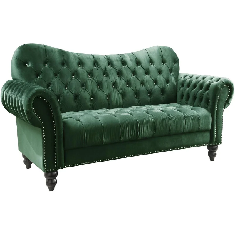 Acme Furniture Iberis Loveseat in Green Velvet 53402
