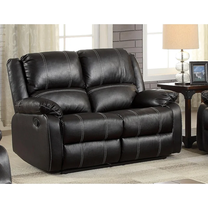 Acme Furniture Zuriel Motion Loveseat in Black 52286