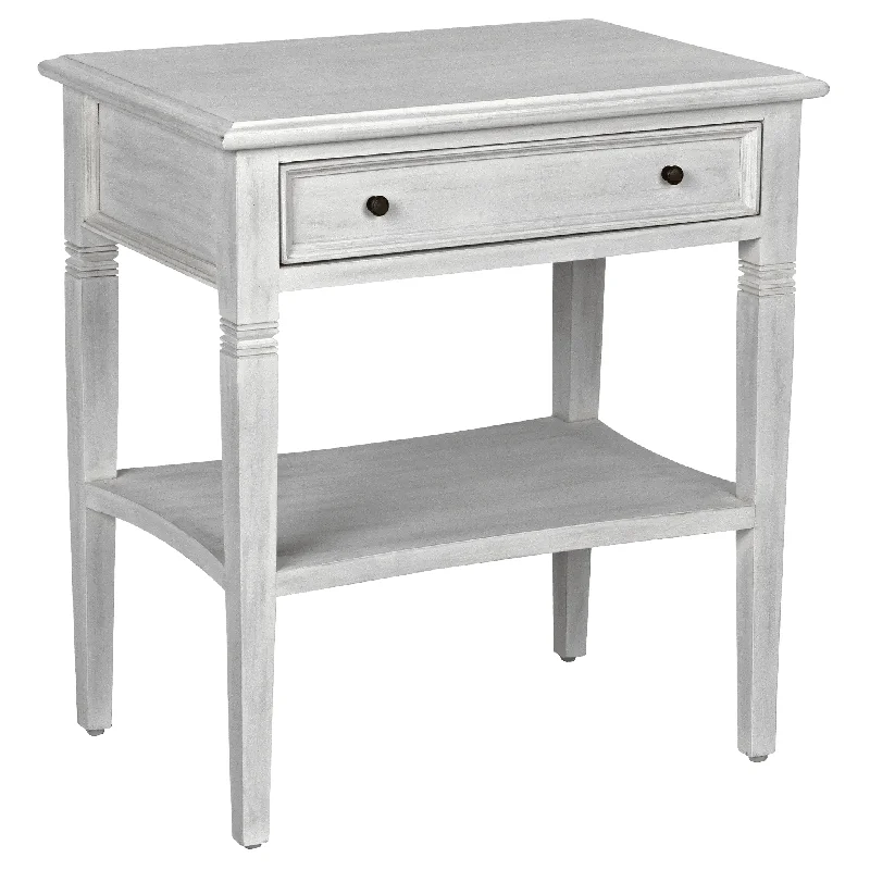 Oxford 1-Drawer Side Table White Wash