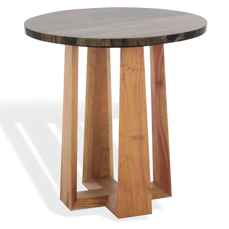 Trenton Round Marble Top Accent Table