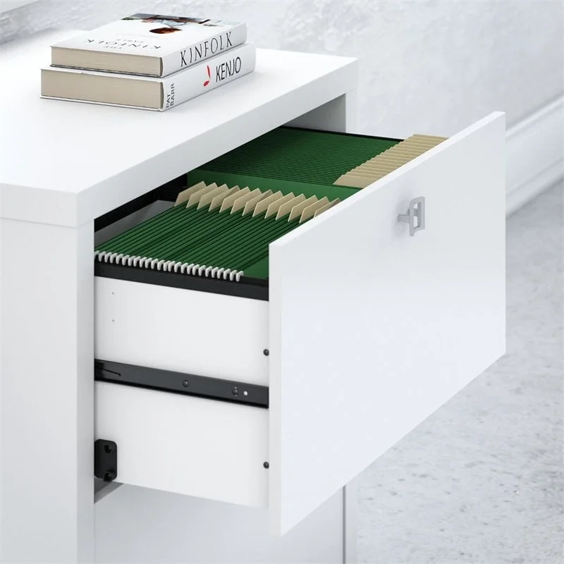 Kathy Ireland 2 Drawer Lateral File Cabinet in Pure White