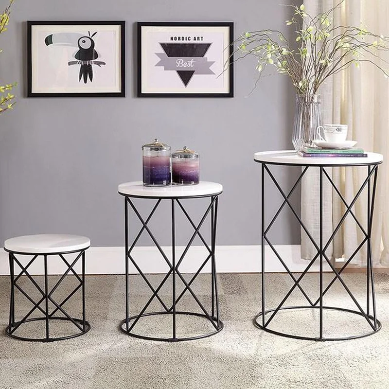 Furniture of America Madyson FOA-AC340WH-3A 3 Pc. Nesting Table