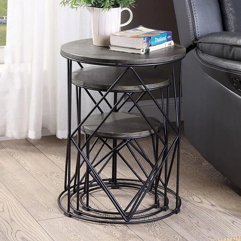 Furniture of America Madyson FOA-AC340WN-3A 3 Pc. Nesting Table