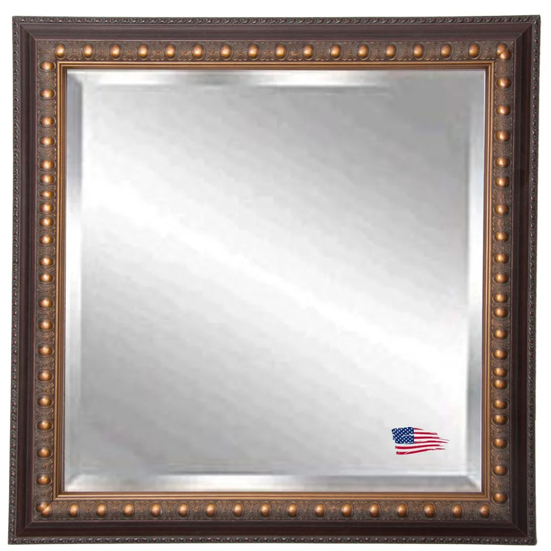 Adaire Square Traditional Wood Wall Mirror Astoria Grand