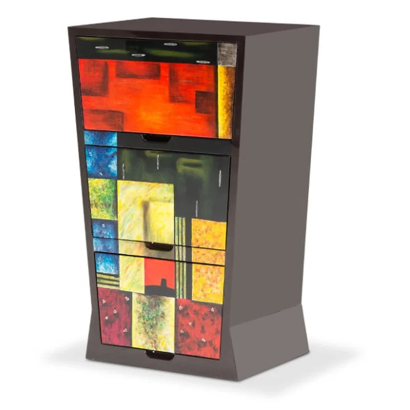 AICO Furniture Illusions 3 Drawers V Shape Storage Chest
