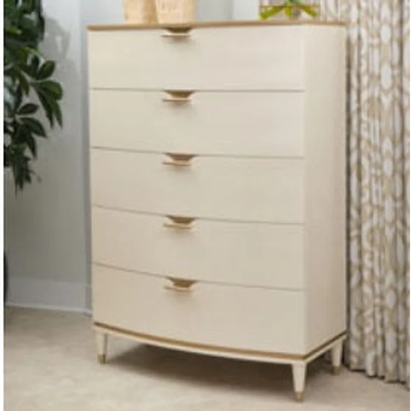 AICO Furniture La Terrazza 5 Drawer Chest in Creamy Pearl