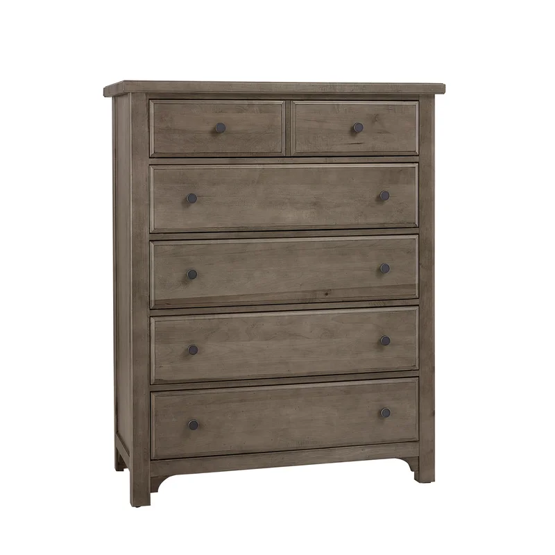 Vaughan Bassett Cool Farmhouse 5-Drawer Chest in Grey