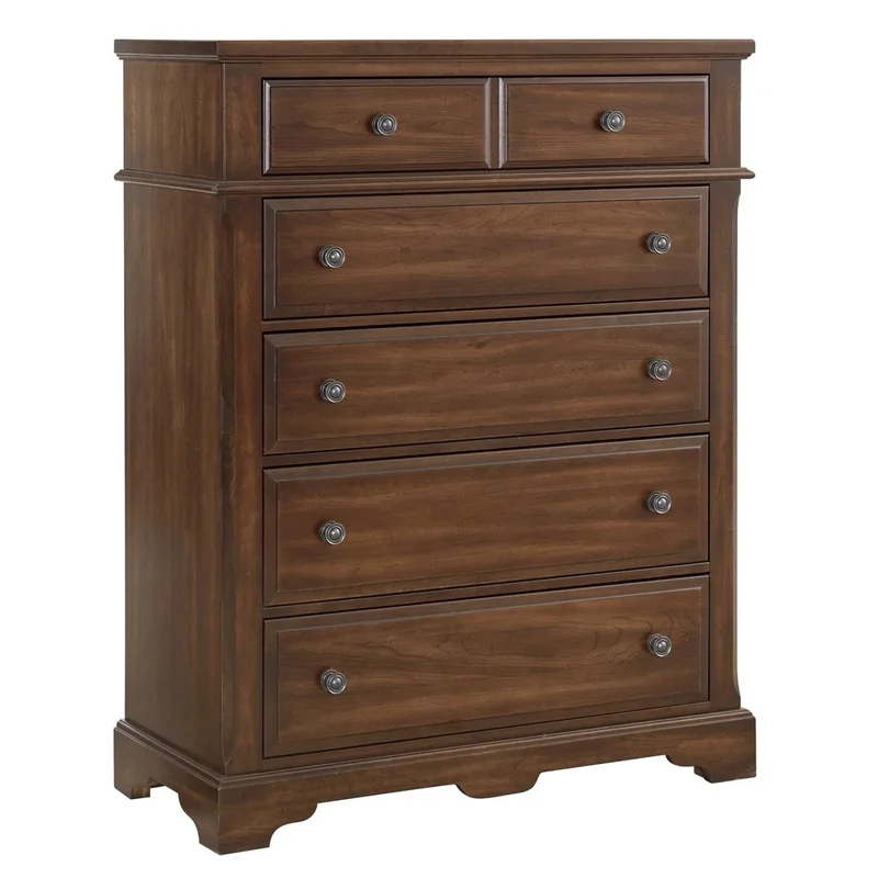 Vaughan-Bassett Heritage 5 Drawer Chest in Amish Cherry