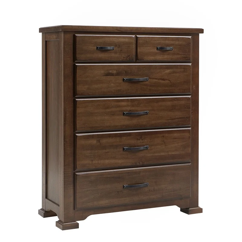 Vaughan-Bassett Joinery 5 Drawer Chest in Natural Oak