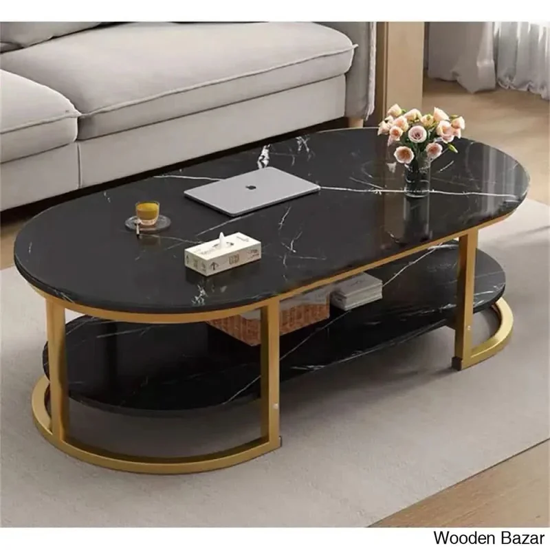 Encratas Solid Wood Top Single Coffee and center Table