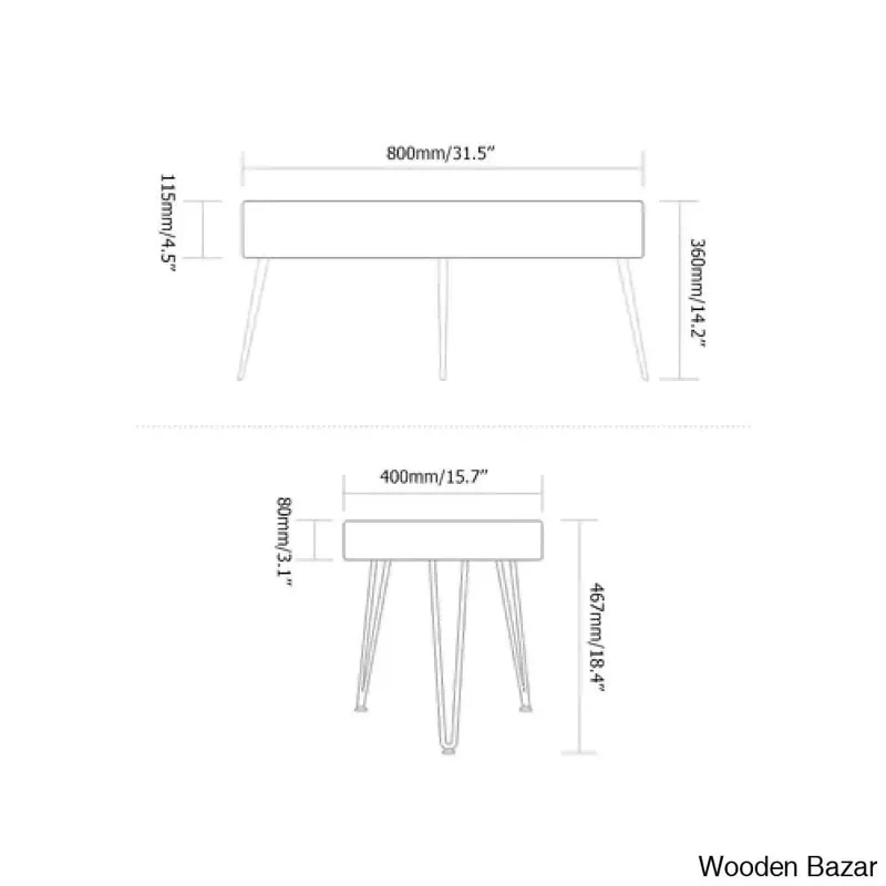 Wooden Bazar Steger 25'' Tall End Table with Storage