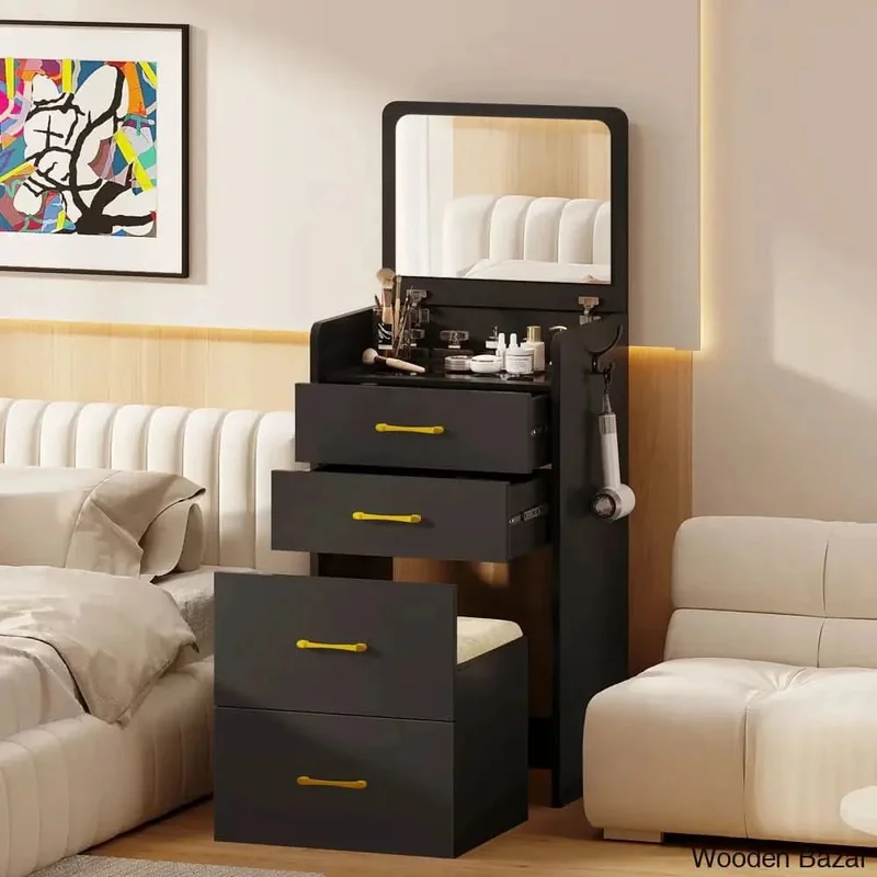 Alexius Vanity Dressing table with mirror and Dressing Stool