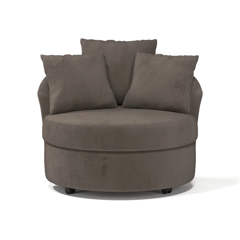 Alsup Barrel Chair Andover Mills Fabric: Bulldozer Pewter