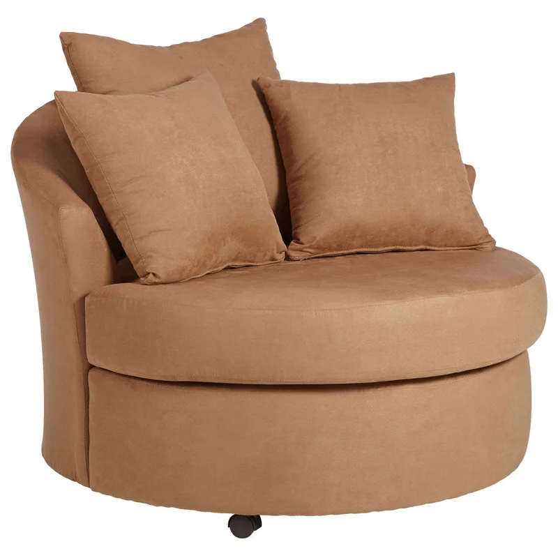Alsup Barrel Chair Andover Mills Fabric: Gate Work Walnut