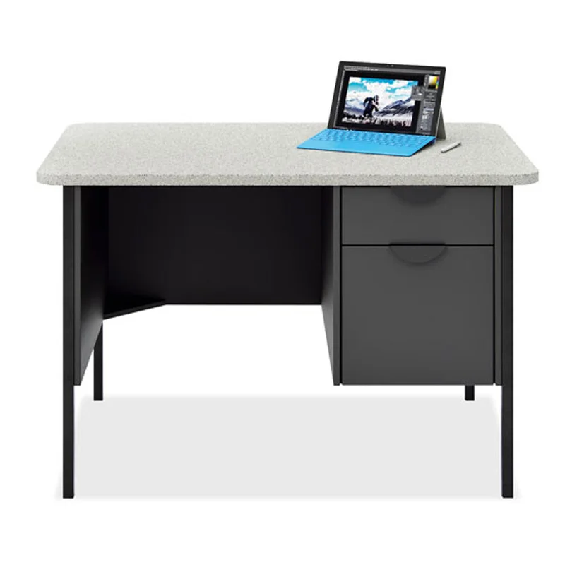Teacher's Single Hanging Pedestal Desk - 48"W x 30"D
