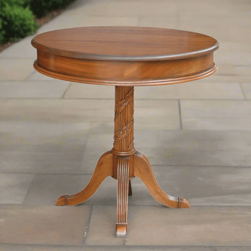 Anderson Teak Victorian Pedestal Side Table ST-035