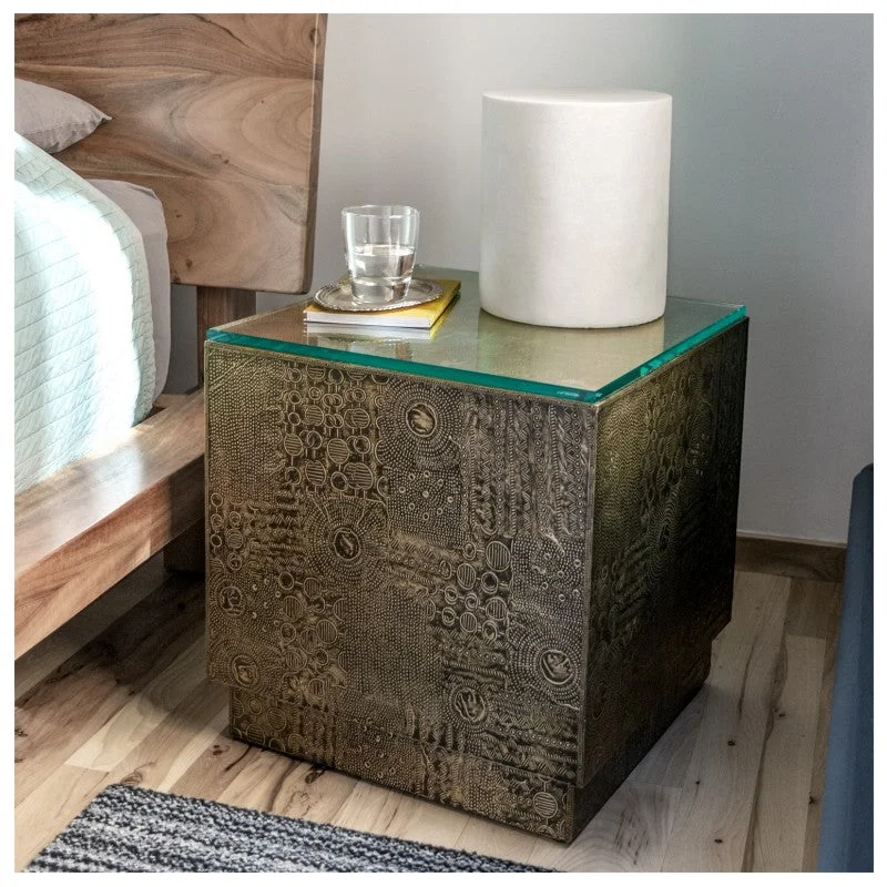 Brutalist Side Table by Gold Leaf Design Group