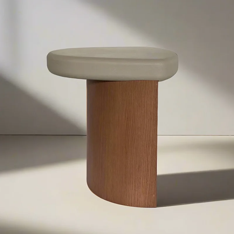 [Clearance] Japandi Microcement Side Table KANO