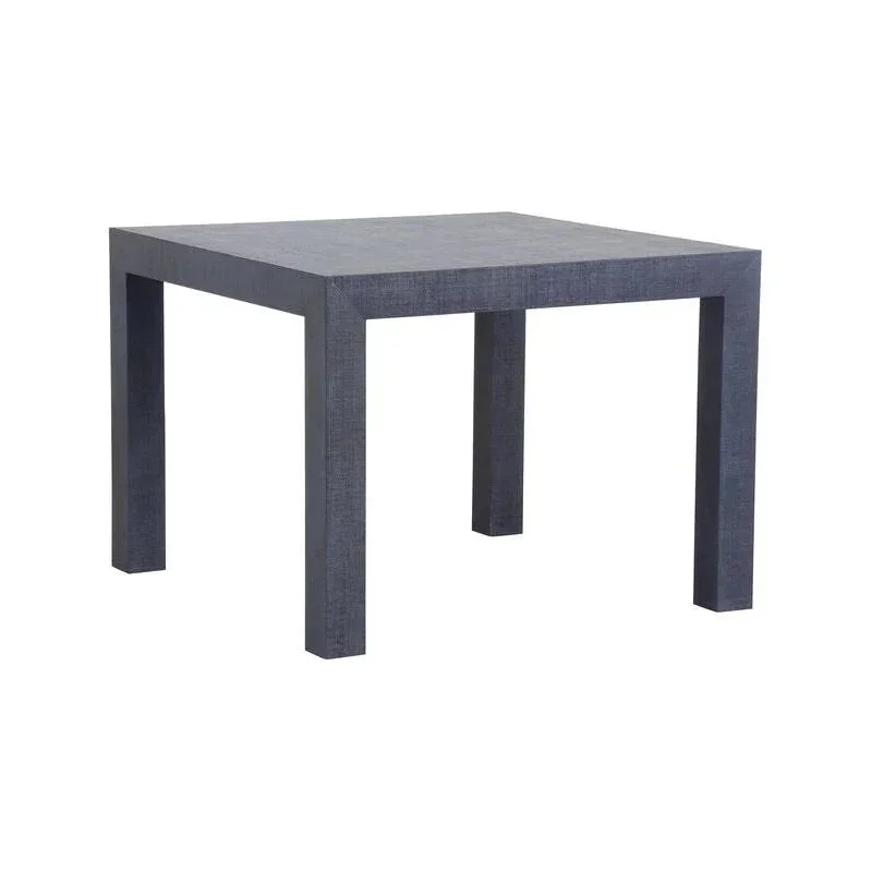 Sanibel Blue Raffia Wrapped Square Game Table
