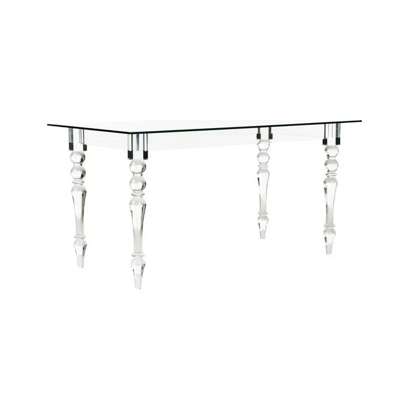 Violet Acrylic Framed Rectangular Dining Table