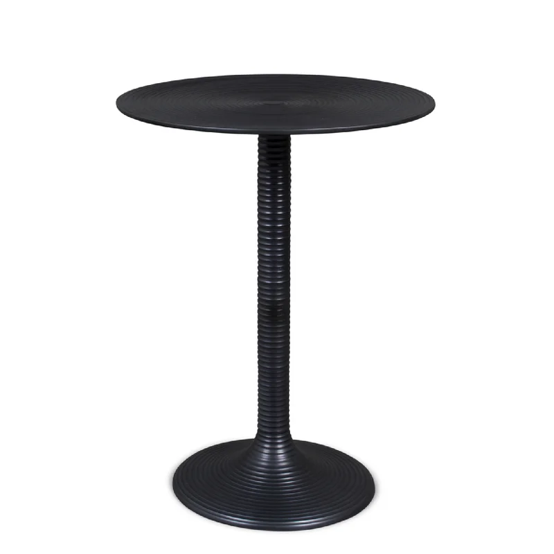 Black Round Pedestal Side Table | Bold Monkey Hypnotising