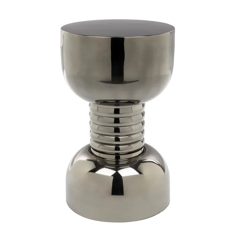 Bold Monkey Gonna Make You Sweat Chrome Stool Side Table