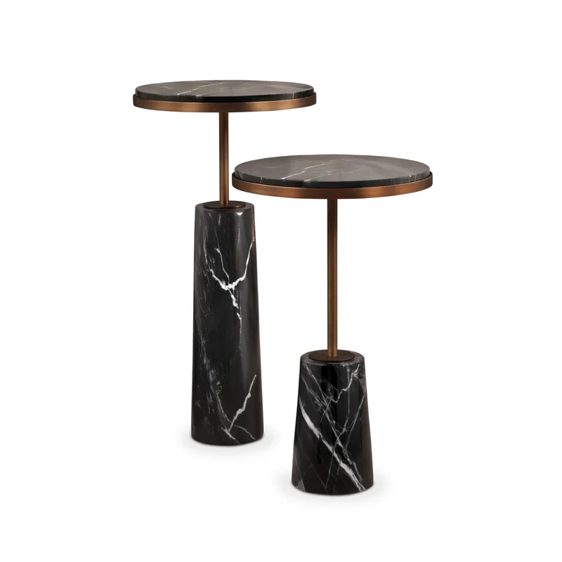 Conical Base Marble Side Tables (2) | Liang & Eimil Notto
