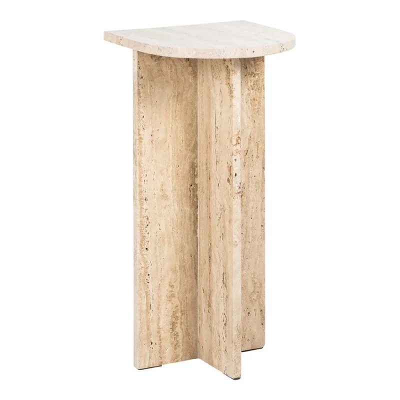 Travertine Modern End Table | Richmond Interiors Costello