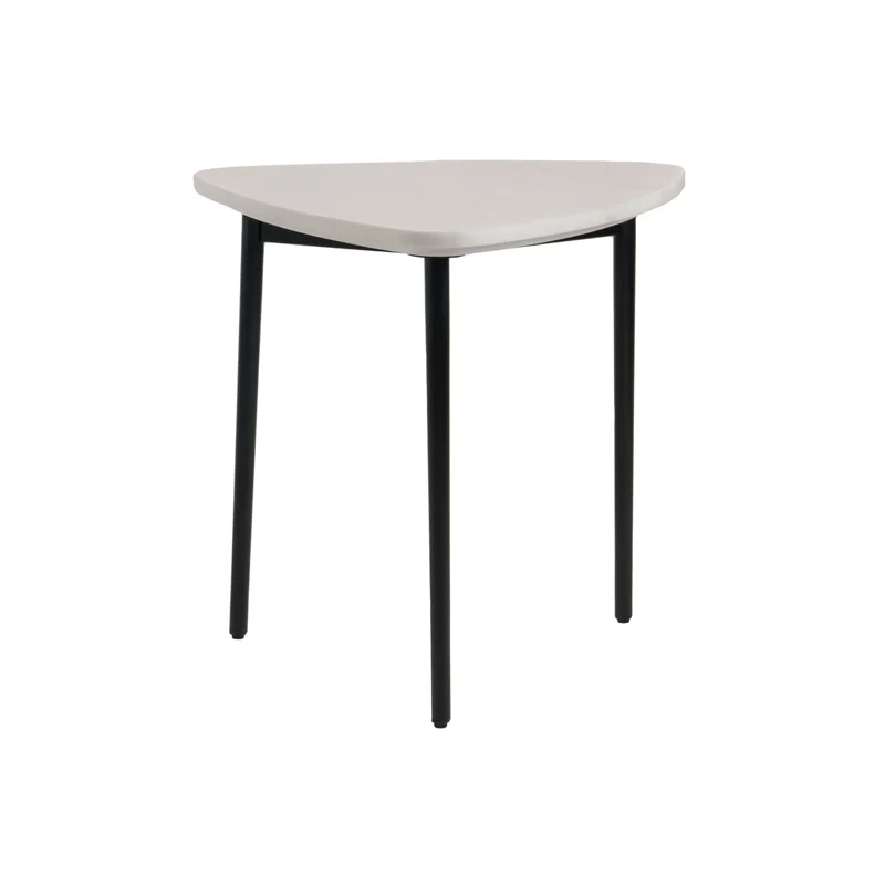 Triangular White Marble End Table | OROA Modern Androsros