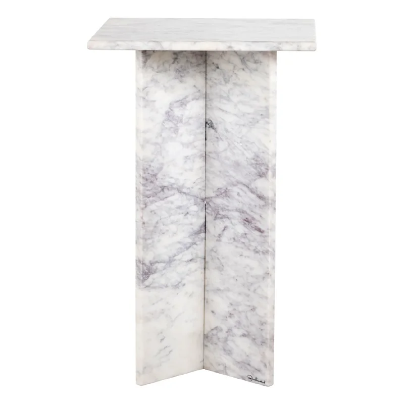 White Marble Square Side Table | Richmond Interiors Holmes