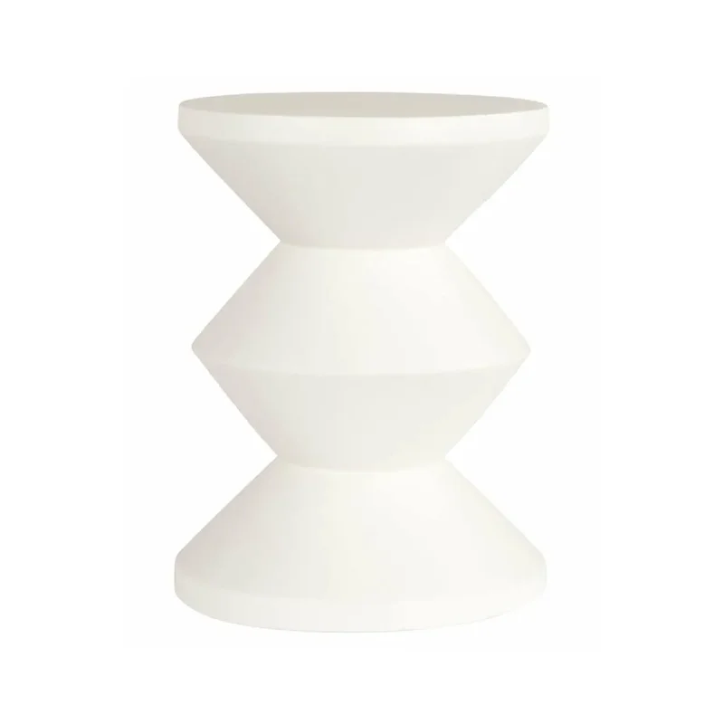 White Sculptural End Table | Richmond Interiors Bloomstone