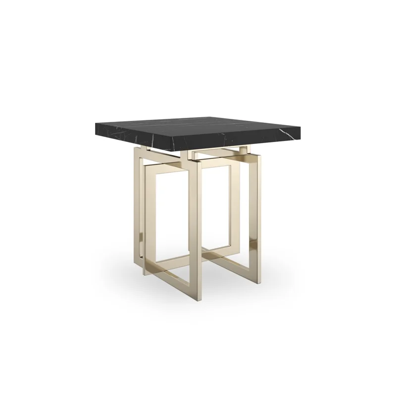 Black Marble Square Side Table | Caracole Wish You Were Here
